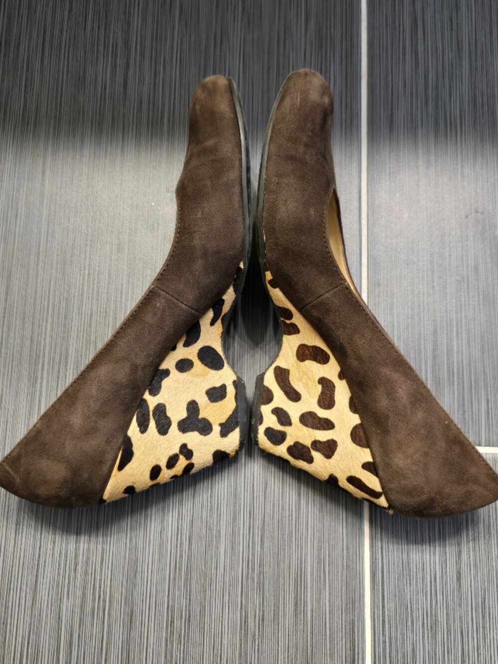 Franco Sarto leopard-print wedge heels
